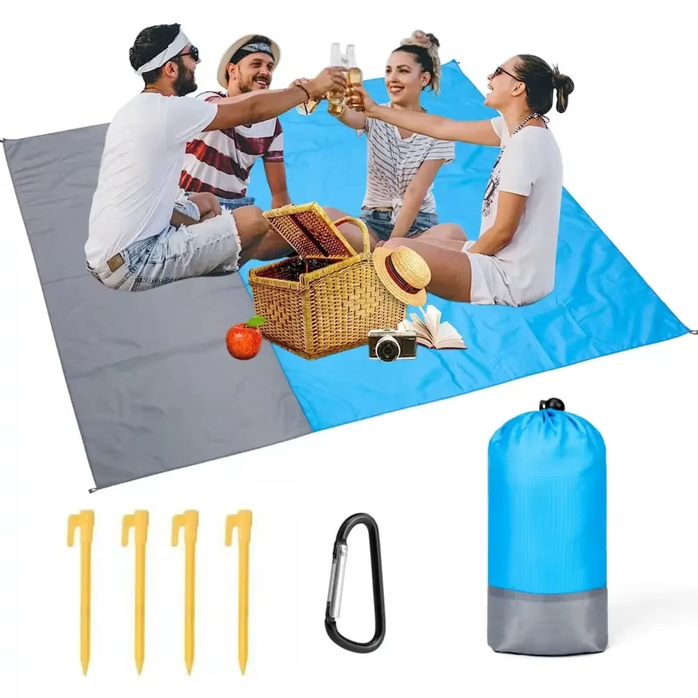 Beach Blanket Sandproof 200 X 140Cm Waterproof Beach Mat Lightweight Picnic Blanket for Travel Hiking Sports
